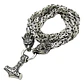 Collar Vikingo Martillo Thor Y Lobos, Acero Inox. + Bolsita - Miniatura 1