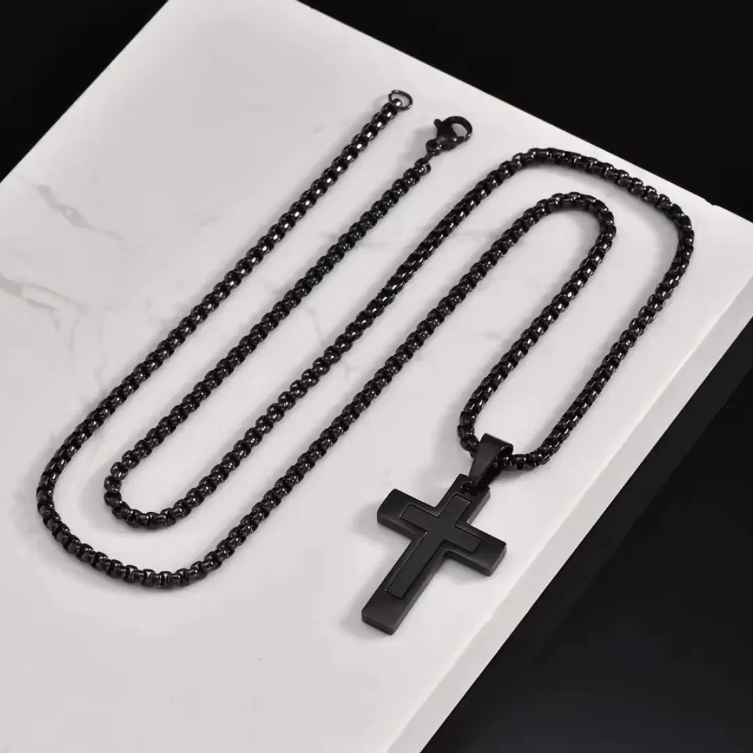 Collar Cruz Imperial, Acero Inoxidable 316L, Hombre 3