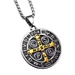 Collar Medalla San Benito, Acero Inoxidable 316L, Hombre - Miniatura 1