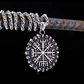 Collar Vikingo Vegvísir-Aegishjalmur, Acero Inox., Unisex - Miniatura 2