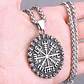 Collar Vikingo Vegvísir-Aegishjalmur, Acero Inox., Unisex - Miniatura 4
