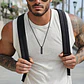 Collar Negro Minimalista Legacy, Acero Inoxidable, Hombre - Miniatura 5