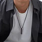 Collar Negro Minimalista Legacy, Acero Inoxidable, Hombre - Miniatura 4