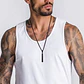 Collar Negro Minimalista Horizon, Acero Inoxidable, Hombre - Miniatura 4