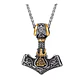 Collar Vikingo Mjölnir Valknut-flecha, Acero Inoxidable - Miniatura 1