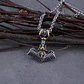 Collar Vikingo Mjölnir Valknut-flecha, Acero Inoxidable - Miniatura 5