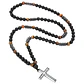 Collar Rosario, Piedras Naturales Ónix, Hematita, Ojo Tigre - Miniatura 1