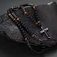 Collar Rosario, Piedras Naturales Ónix, Hematita, Ojo Tigre - Miniatura 3