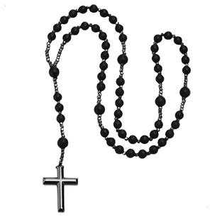 Collar Rosario, Piedras Naturales Ónix Y Hematita, Hombre