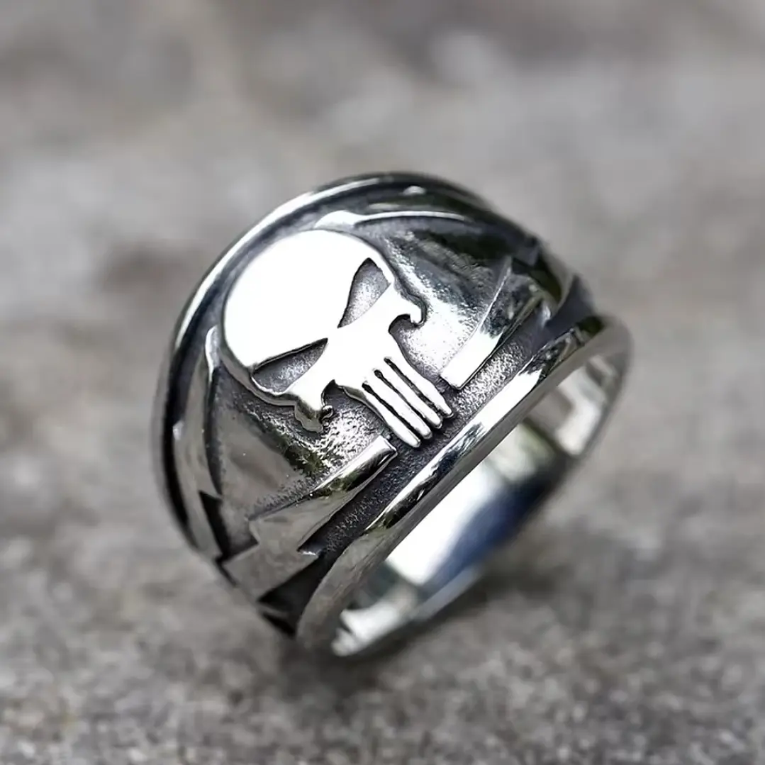 Anillo Punisher, Acero Inoxidable 316L, Hombre 2