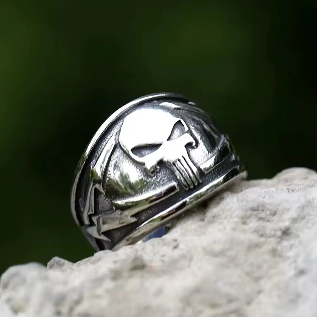 Anillo Punisher, Acero Inoxidable 316L, Hombre 4