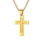 Collar Cruz Gold Imperial Hombre | Acero Inoxidable 316L - Miniatura 1