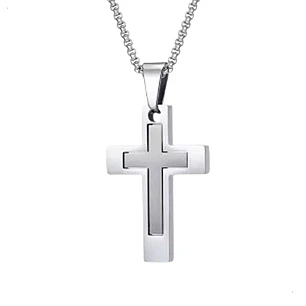 Collar Cruz Silver Imperial Hombre | Acero Inoxidable 316L