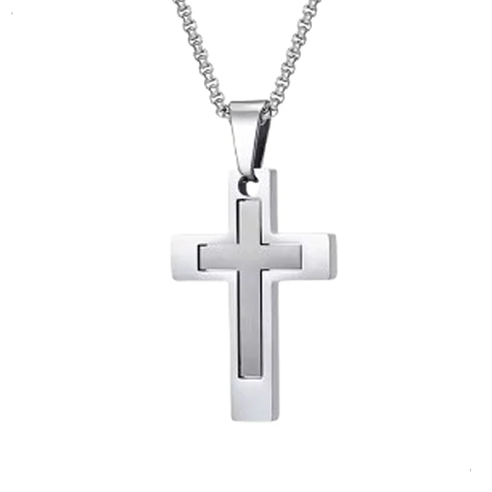 Collar Cruz Silver Imperial Hombre | Acero Inoxidable 316L 1