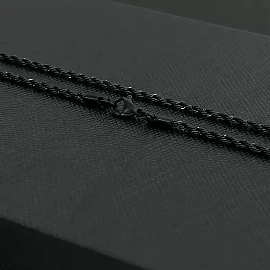 Cadena Tourbillon Black 3mm, Acero Inoxidable 316L 3