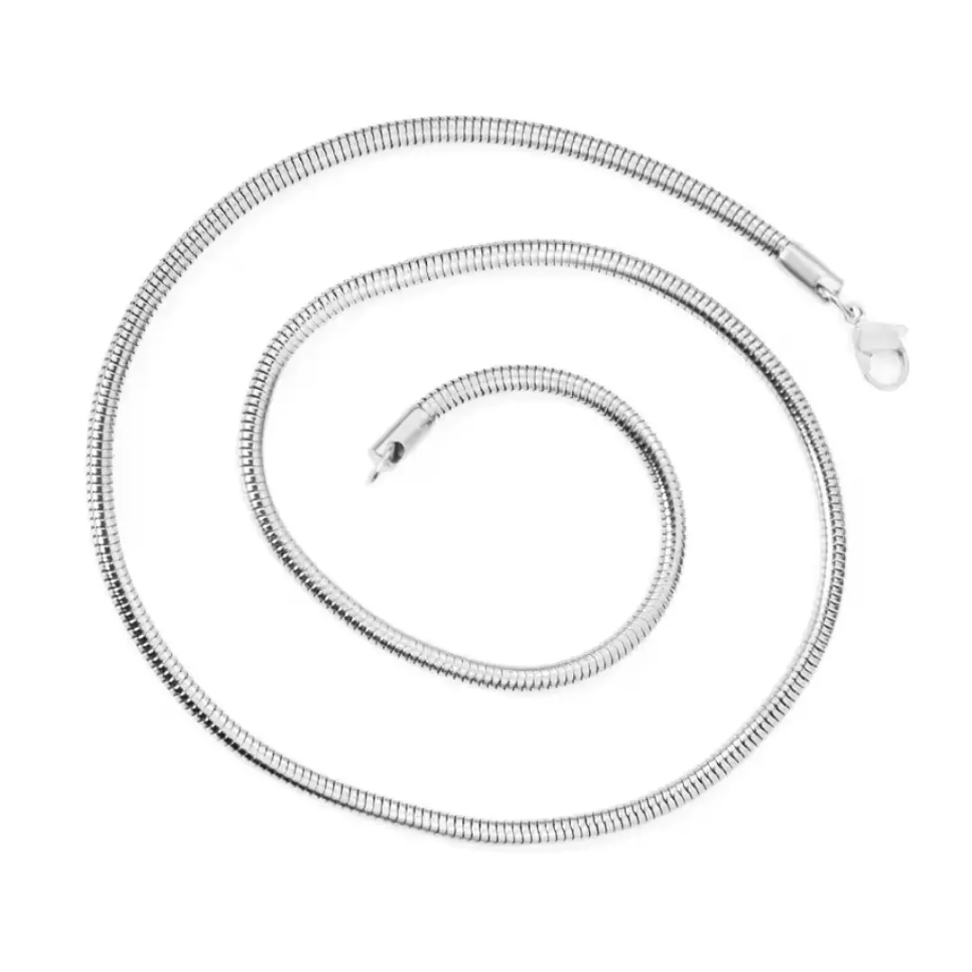 Cadena Silver Snake 3mm-50cm | Acero Inoxidable 316L 5