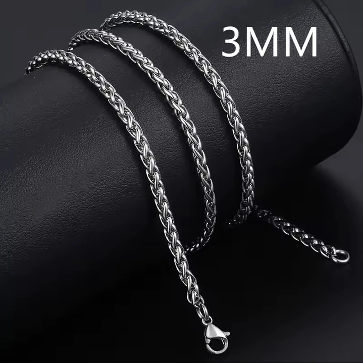 Cadena Trenzado Espiga 3mm-60cm | Acero Inoxidable 316L 5