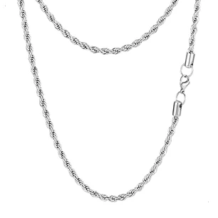 Cadena Tourbillon Silver 3mm, Acero Inoxidable 316L
