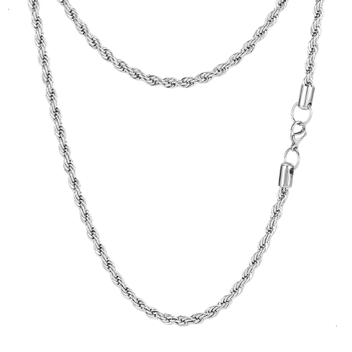 Cadena Tourbillon Silver 3mm, Acero Inoxidable 316L 1