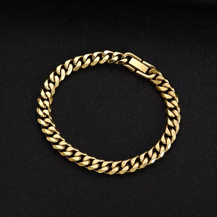 PULSERA CUBANA GOLD 10MM | ACERO INOXIDABLE 316L 5