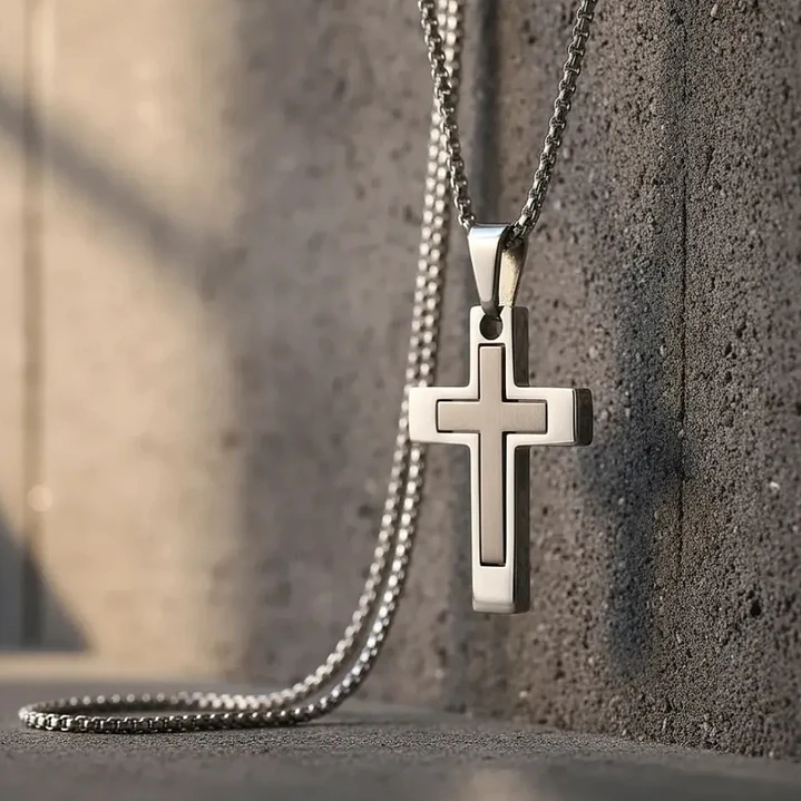 Collar Cruz Silver Imperial Hombre | Acero Inoxidable 316L 3