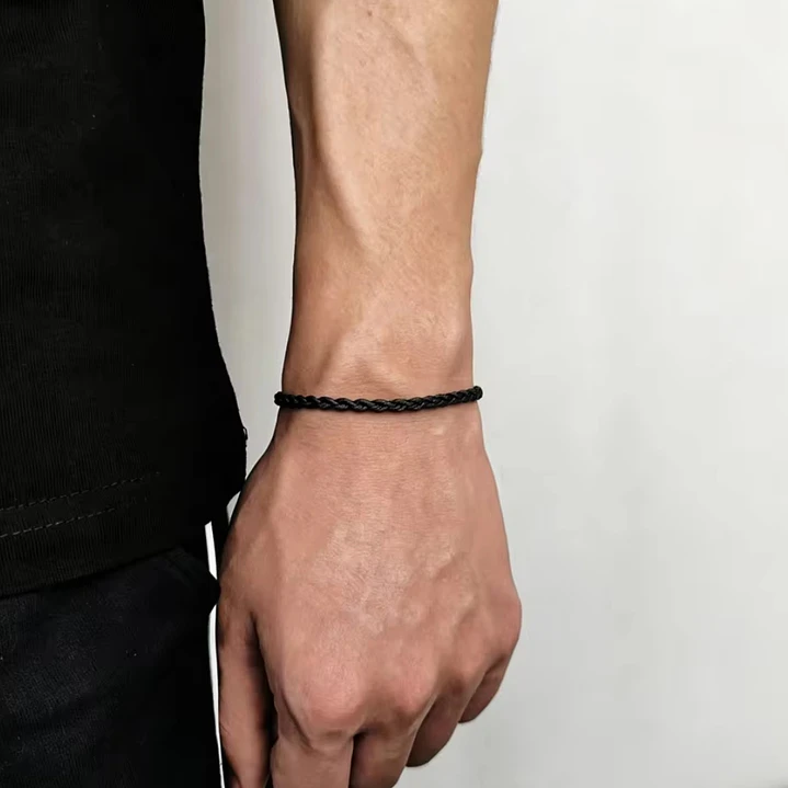 Pulsera Tourbillon Black 3mm, Acero Inox. 316L, Ajustable 4