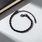 Pulsera Tourbillon Black 3mm, Acero Inox. 316L, Ajustable - Miniatura 5