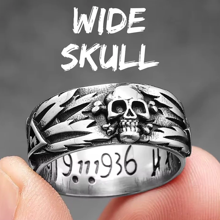 Anillo Calavera Tallada, Acero Inoxidable, Unisex 5