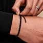 Pulsera Tourbillon Black 3mm, Acero Inox. 316L, Ajustable - Miniatura 2