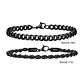 Set 2 Pulseras Acero 316L Black, Cubana + Tourbillon - Miniatura 3