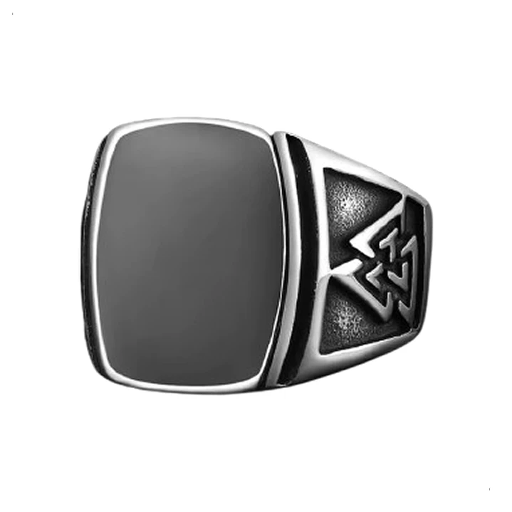 Anillo Vikingo Valknut, Acero Inoxidable 316L, Hombre 1