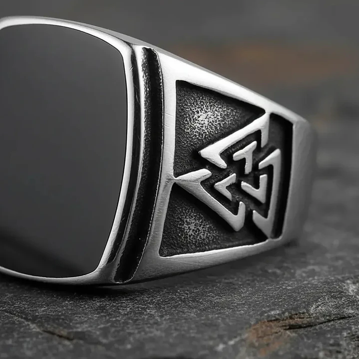 Anillo Vikingo Valknut, Acero Inoxidable 316L, Hombre 6