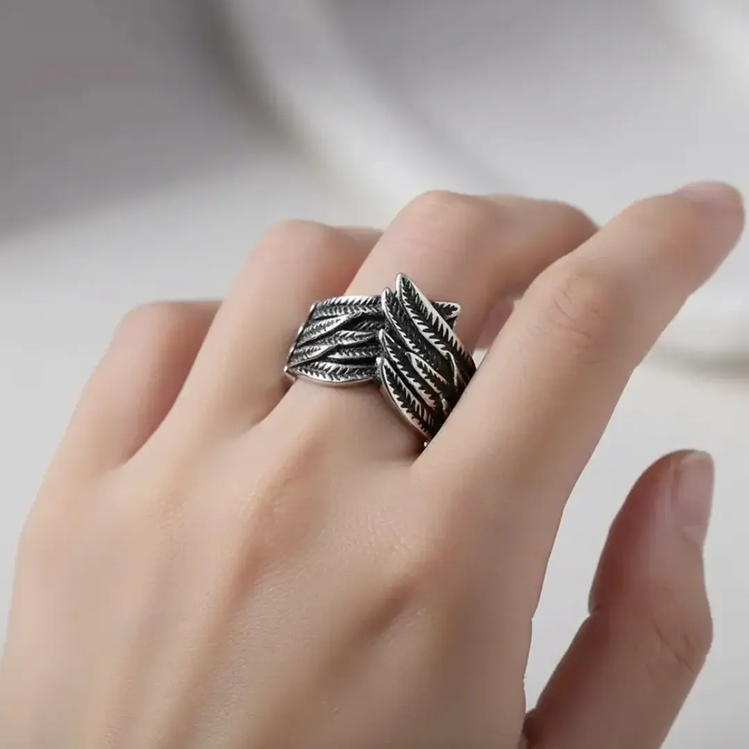 Anillo Wings Of Liberty, Acero Inoxidable, Unisex 5