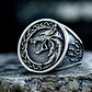 Anillo Vikingo Lobo Nórdico, Acero Inoxidable 316L - Miniatura 3