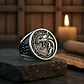 Anillo Vikingo Lobo Nórdico, Acero Inoxidable 316L - Miniatura 4