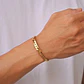 Pulsera Cubana Plana Gold 6mm, Acero Inoxidable 316L - Miniatura 4