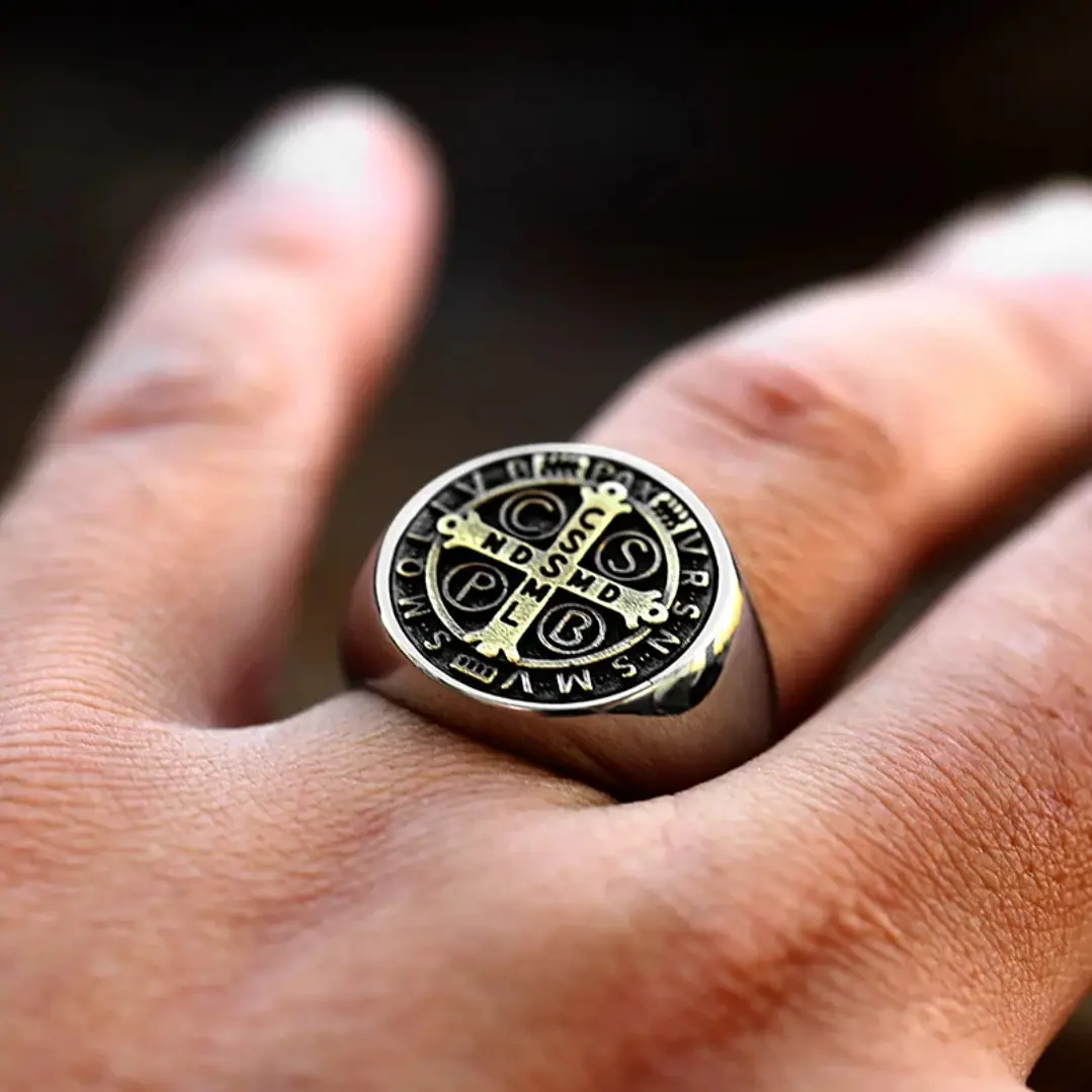 Anillo San Benito, Acero Inoxidable 316L, Hombre 3