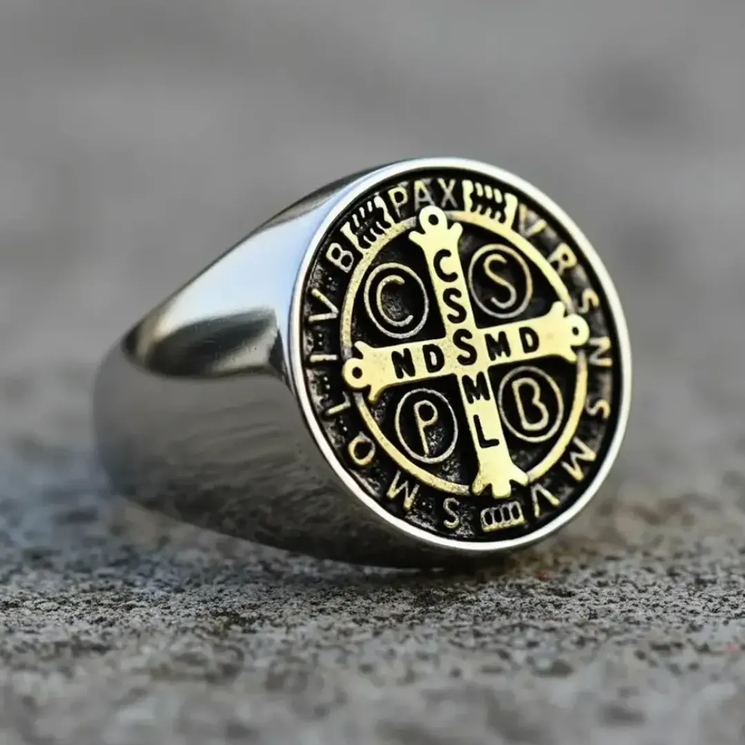 Anillo San Benito, Acero Inoxidable 316L, Hombre 5