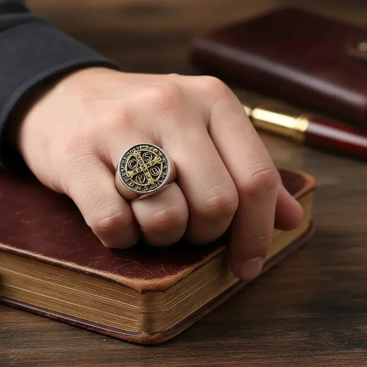 Anillo San Benito, Acero Inoxidable 316L, Hombre 3