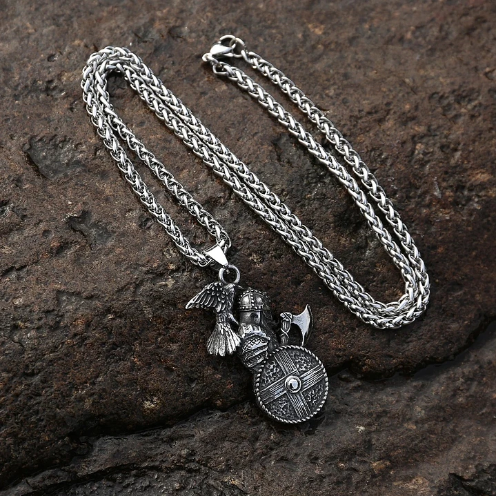 Collar Guerrero Vikingo, Acero Inoxidable 316L, Hombre 4