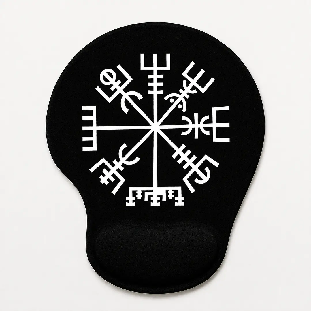 Mouse Pad Vikingo Vegvísir, Ergonómico Con Apoya Muñeca 2