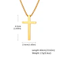 Collar Cruz Gold Royal Classic, Acero Inox. 316L, Hombre - Miniatura 2