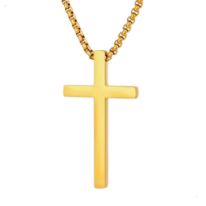 Collar Cruz Gold Royal Classic, Acero Inox. 316L, Hombre 1