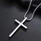 Collar Cruz Silver Royal Classic, Acero Inox. 316L, Hombre - Miniatura 2