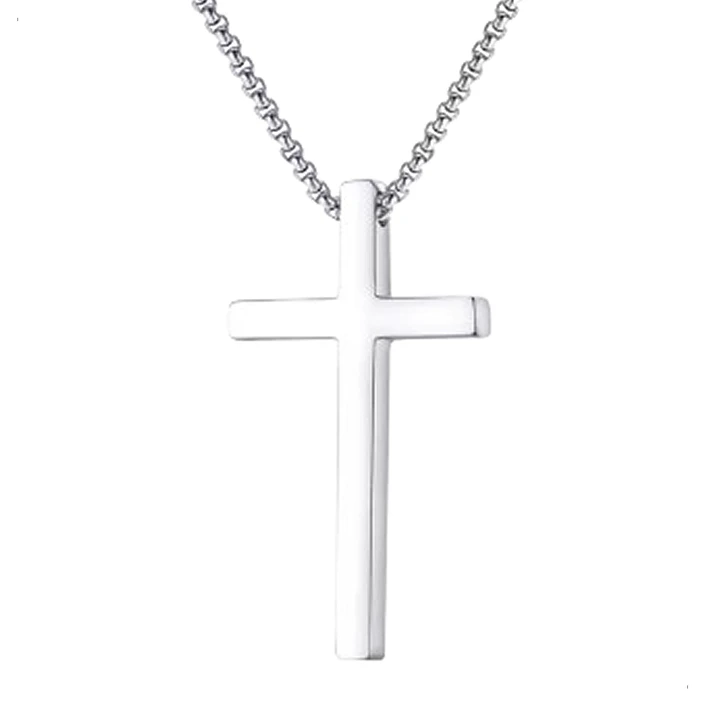 Collar Cruz Silver Royal Classic, Acero Inox. 316L, Hombre 1