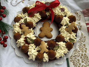 Pastel Brownie Fudge Navideño ( Solo entrega 24 AM ) 🎄