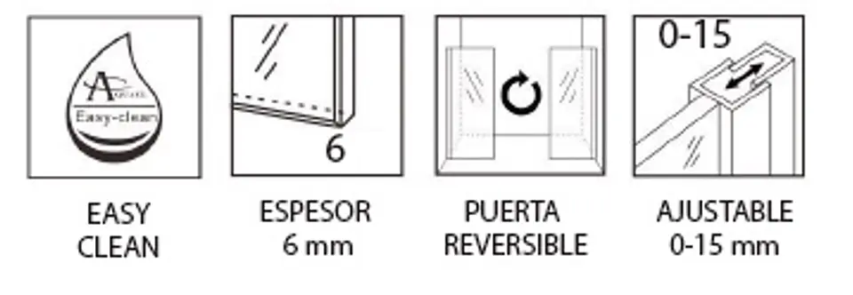 Mampara Side Panel 80 cms para Puerta Corredera 5