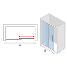 Mampara corredera frontal  PREMIUM Matte Black 160X190 cm 2