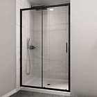 Mampara corredera frontal  PREMIUM Matte Black 160X190 cm 1