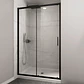 Mampara  corredera frontal PREMIUM Matte Black  140X190 cm - Miniatura 1
